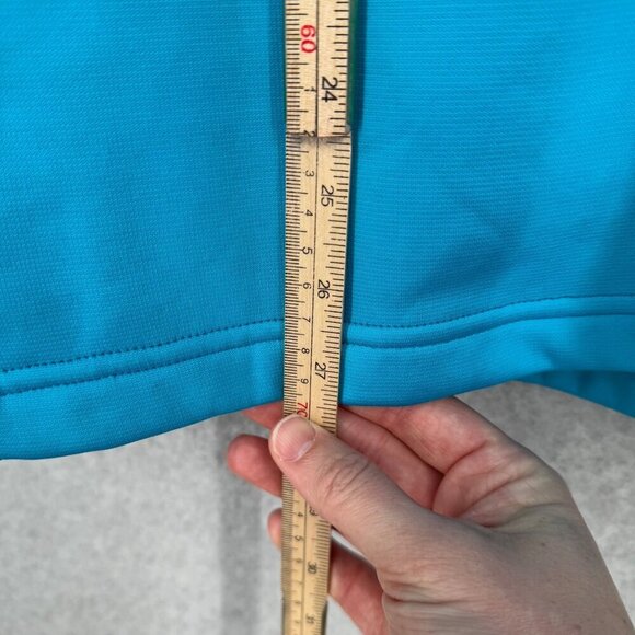 Under Armour Mens Fleece Lined 1/4 Zip Pullover Size S Blue Loose Fit Coldgear - Picture 10 of 11